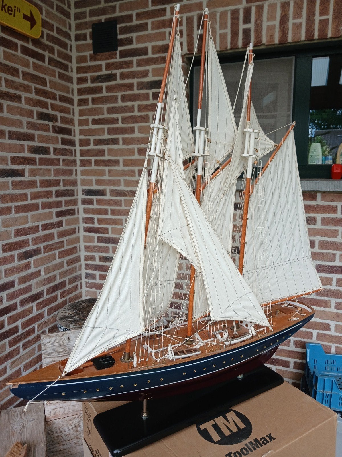 Groot Houten Scheepsmodel "Atlantic / Marco Polo" – 3-Master, Hobby en Vrije tijd, Ophalen