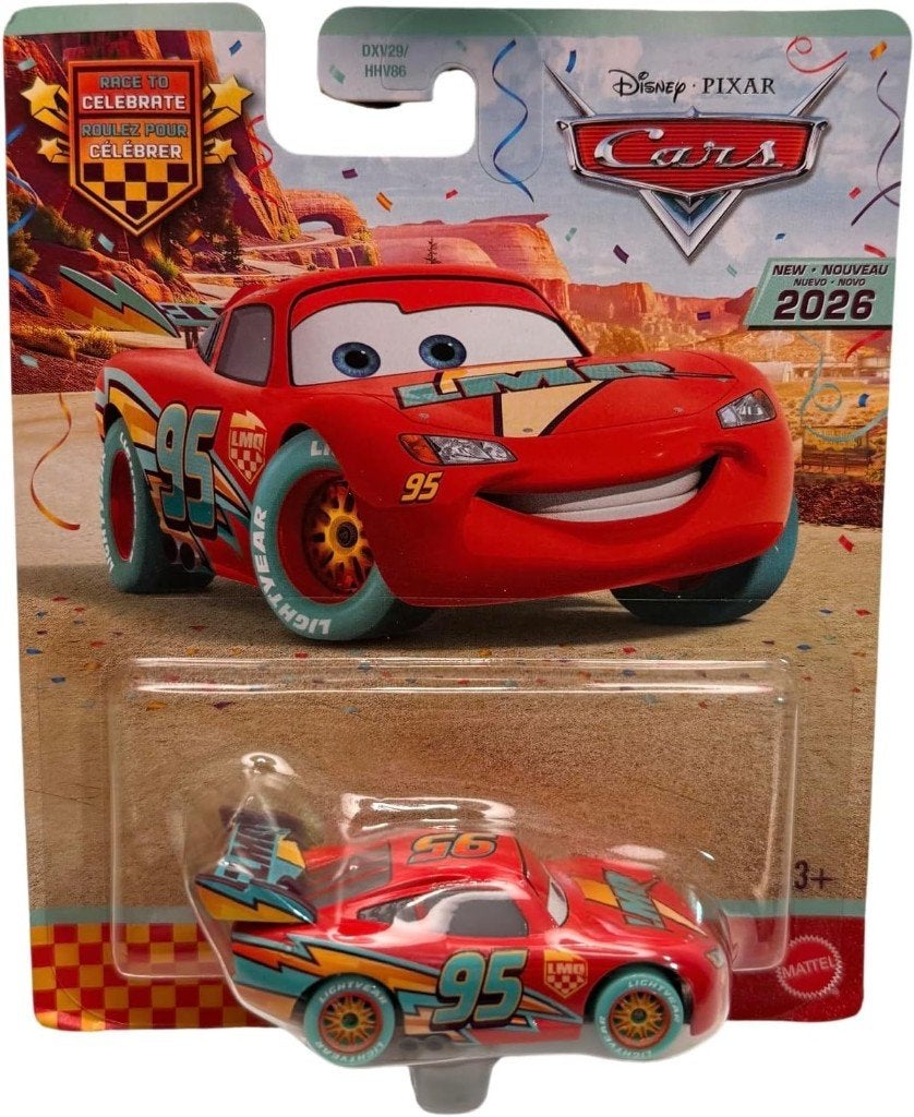Disney Pixar Cars Lightning McQueen race to celebrate, Ophalen of Verzenden, Nieuw