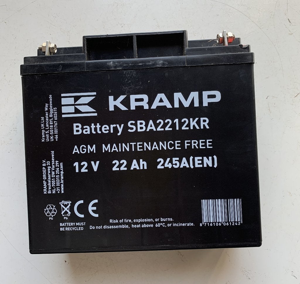 Accu KRAMP 12V 22AH, Ophalen, Zo goed als nieuw