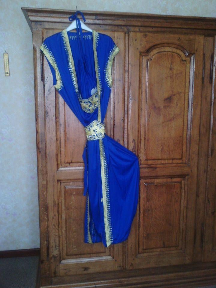 caftan bleu or, Ophalen, Nieuw, Blauw, Galajurk