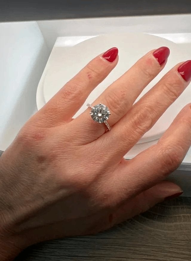 Bague diamant laboratoire 5,28 carats certifiée IGI or blanc, Bijoux, Sacs & Beauté, Enlèvement, Comme neuf, Blanc, Or