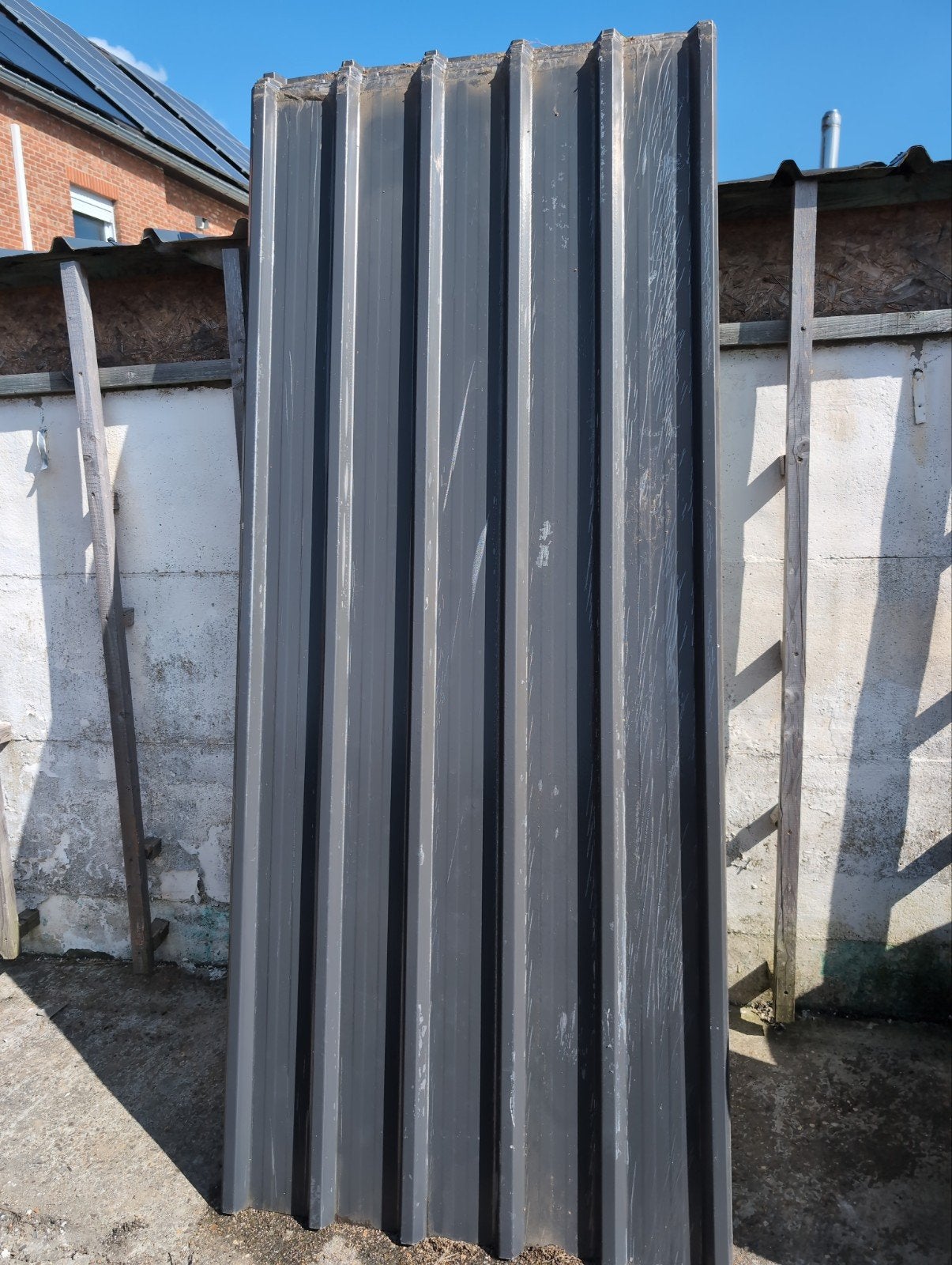 23 nieuwe dakplaten antraciet – 20=250 cm + 3=200 cm – 0,5, Enlèvement, Neuf, Moins de 3 mètres, 1 à 2 mètres