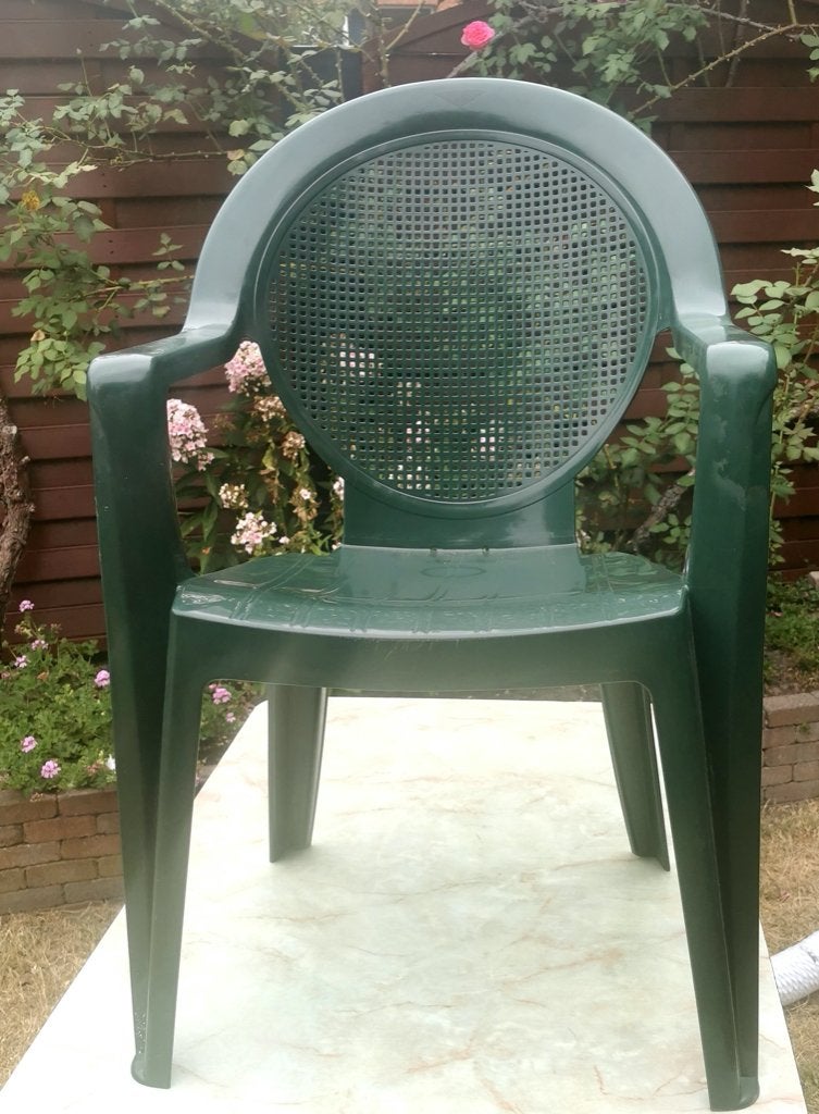 ZEER STEVIGE TUINSTOELEN IN PVC, Ophalen, Zo goed als nieuw, Plastic, Stapelbaar