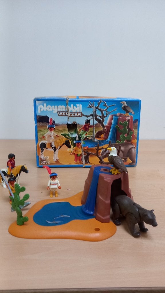 Playmobil: 5252: Indianen en hun dieren., Gebruikt, Complete set, Ophalen of Verzenden, Figuren