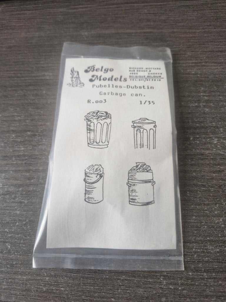 Belgo Models 1/35 Pubelles - Dustbin - Garbage Can, Ophalen of Verzenden, Nieuw, 1:35 tot 1:50, Diorama