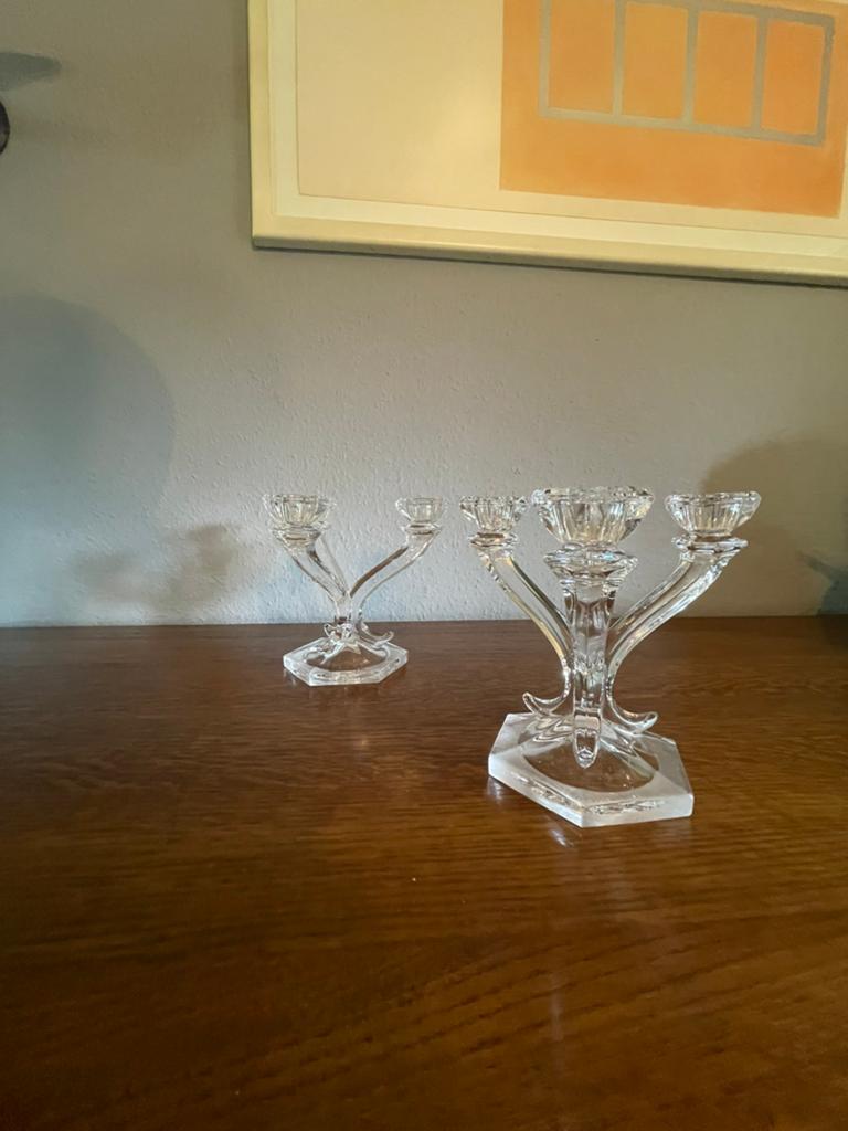 Koppel antieken kristallen kandelaars 2st), Ophalen