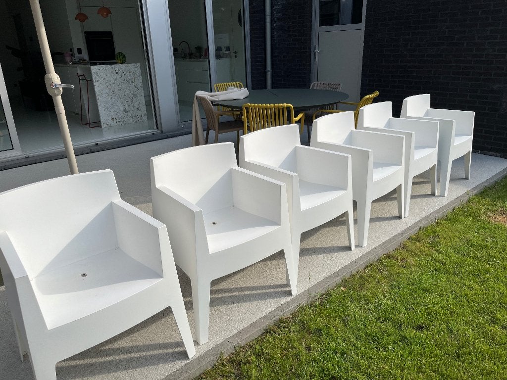 6 x Driade tuinstoel Philippe Starck, Tuin en Terras, Tuinstoelen, Ophalen, Gebruikt, Kunststof, Stapelbaar