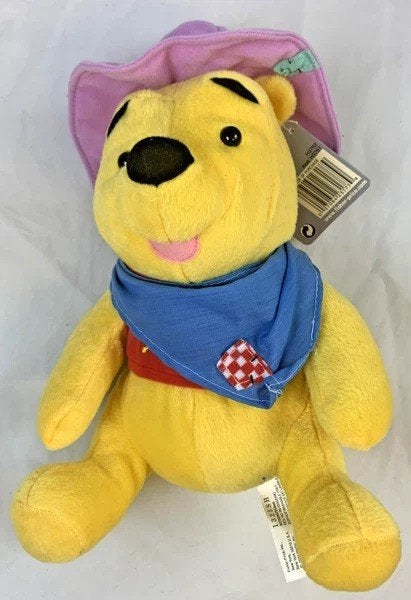 Winnie de Poeh Pluche Cowboy Sheriff Knuffel Fisher-Price, Disney, Disney, Beer, Zo goed als nieuw