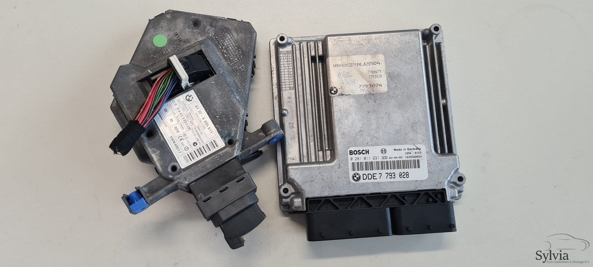 Startset Contactslot + ECU + CAS M57 730D BMW 7 serie E65 13, Gebruikt, -, -, Ophalen of Verzenden