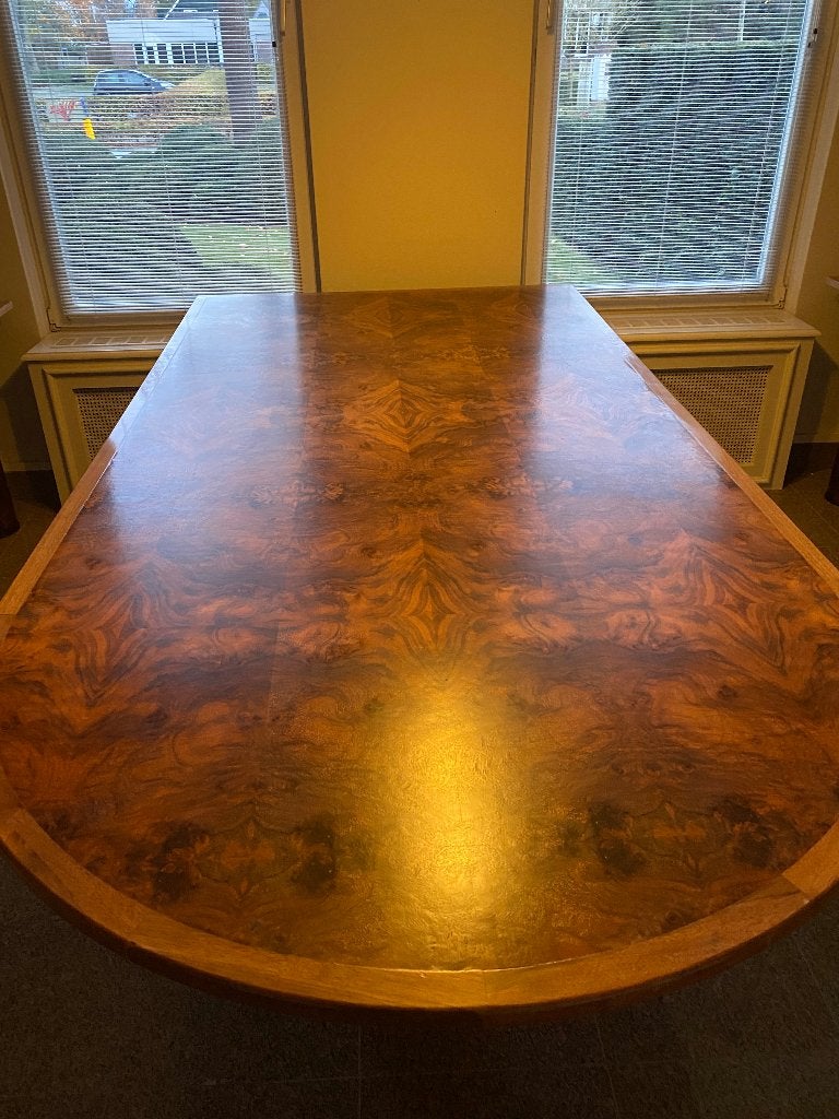 Design de bureau exécutif vintage, Maison & Meubles, Bureaux, Comme neuf, Bureau-armoire combiné, Vintage, Bois, Brun, Démontable