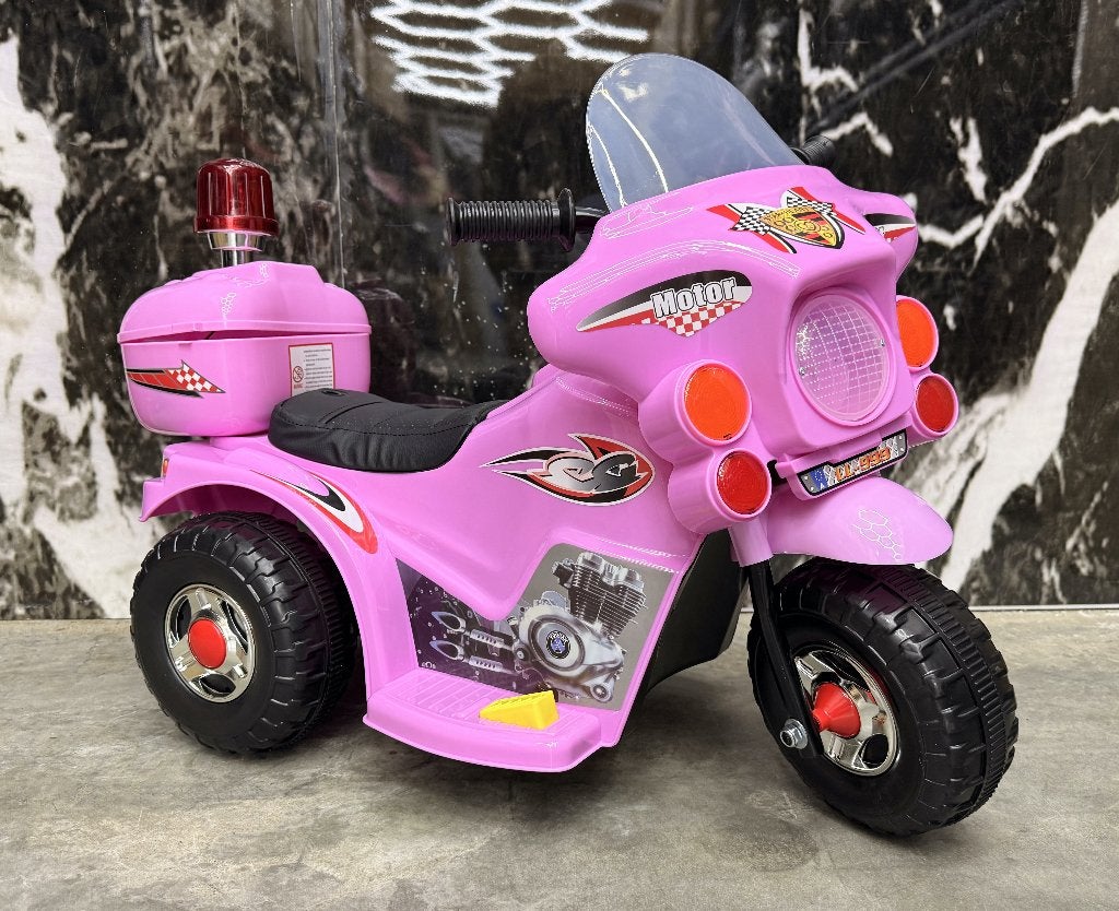 Politiemotor 6v roze Sirene - Verlichting - geluidjes - Lede, Enlèvement ou Envoi, Neuf