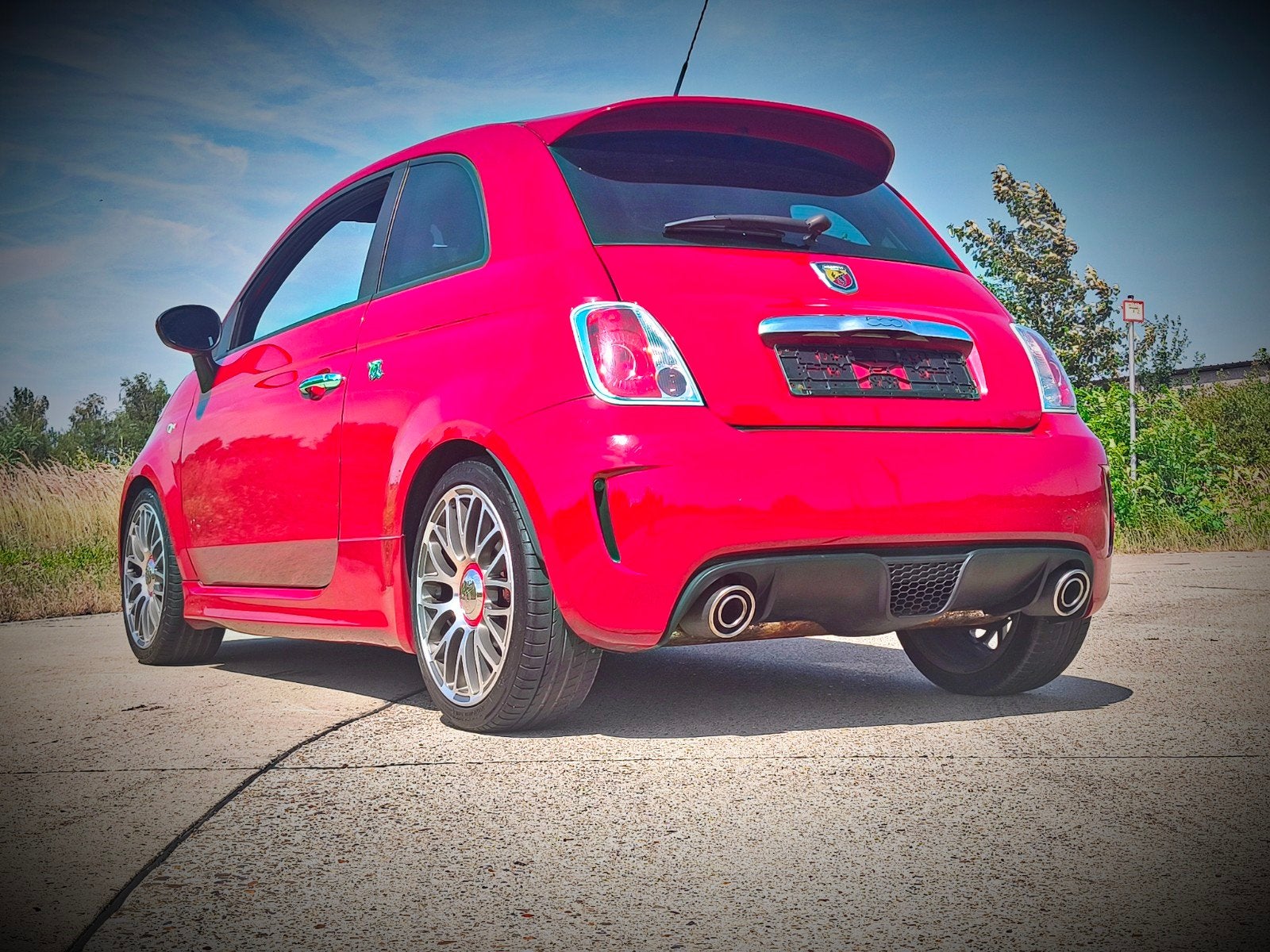 Fiat Abarth 500 1.4 turbo h&r lowered, Auto's, Abarth, Euro 5, Zwart, Bedrijf, Handgeschakeld