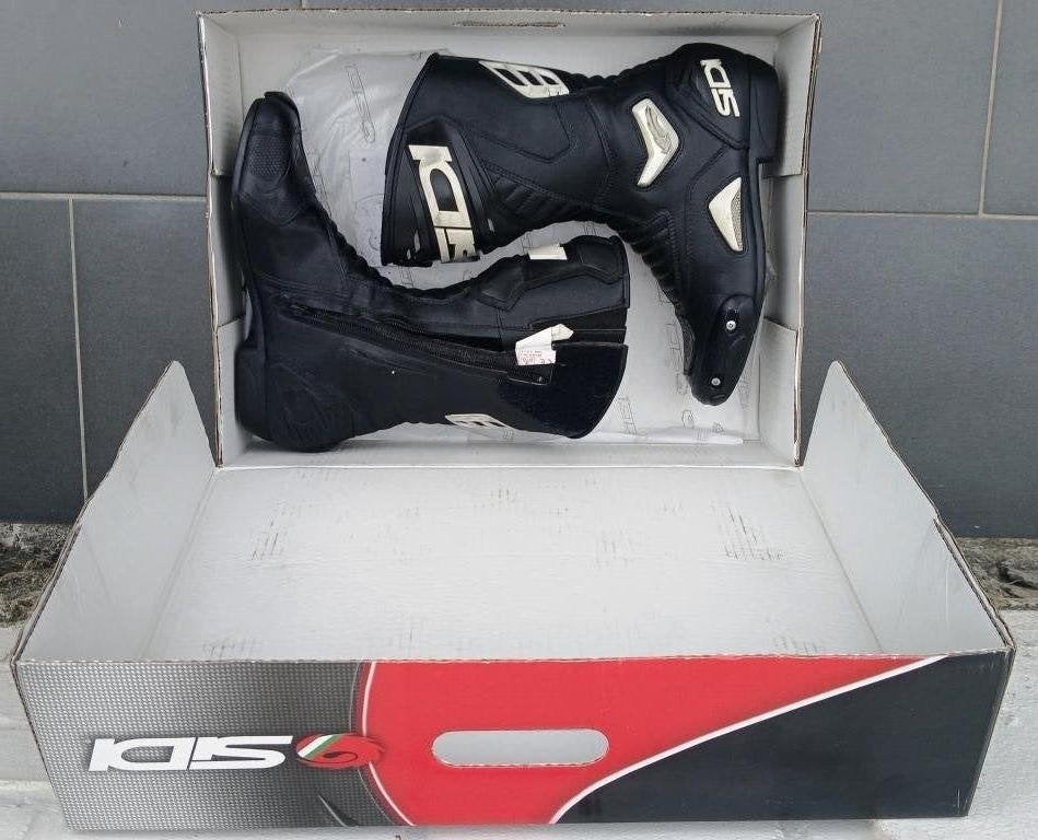 Bottes moto SIDI noir/blanc Vpereformer taille 44, Motos, Enlèvement, Seconde main, Hommes, Bottes