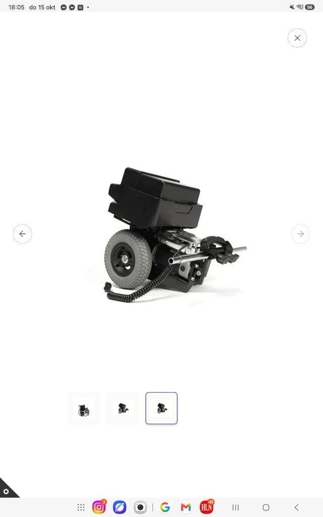 Hulpmotor rolstoel, Ophalen, Gebruikt