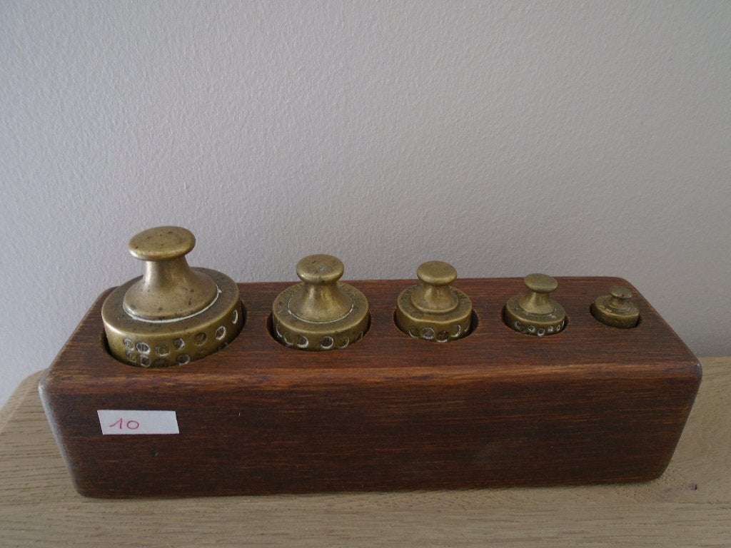 Weegschaal gewichten in koper nr10 in koper., Antiek en Kunst, Ophalen of Verzenden