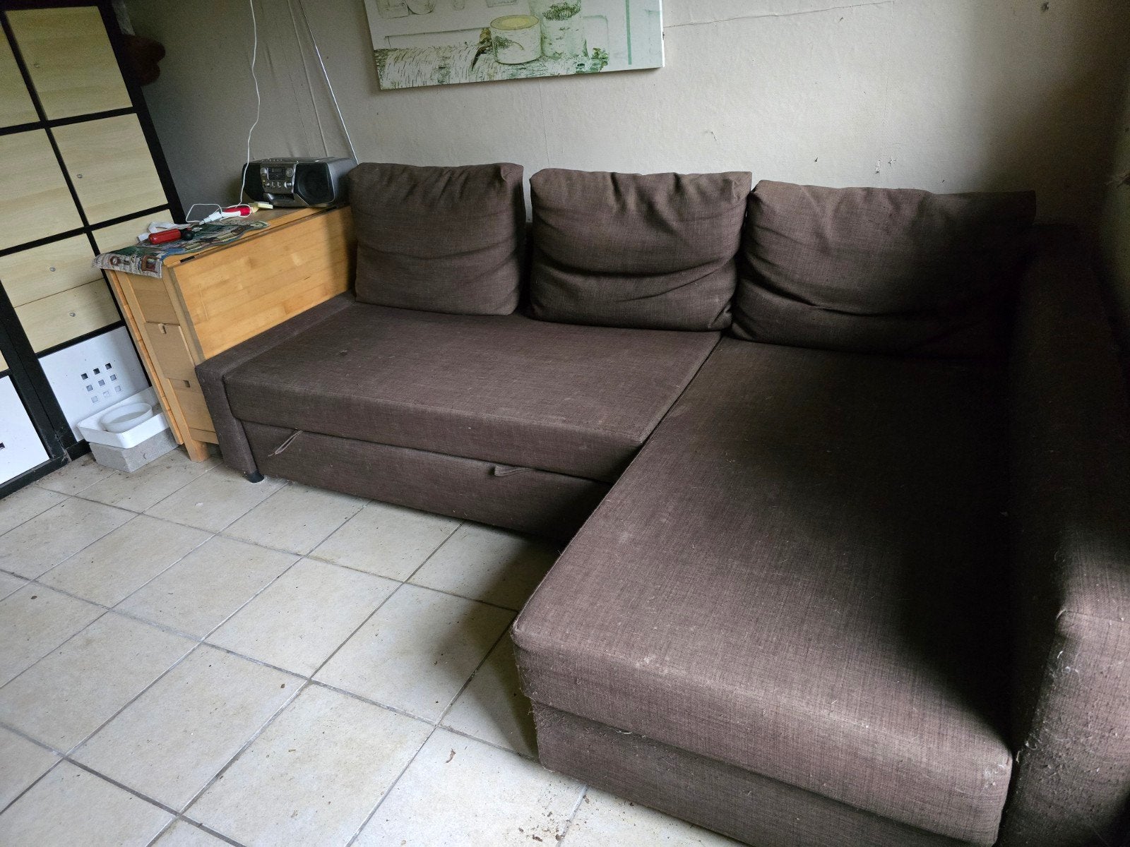 hoekzetel ikea, Huis en Inrichting, Ophalen, Gebruikt, Stof