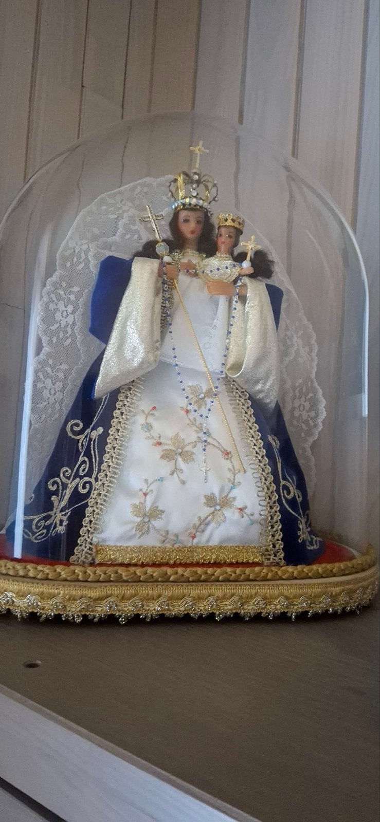 glazen globe met maria, Antiek en Kunst, Antiek | Religieuze voorwerpen, Ophalen