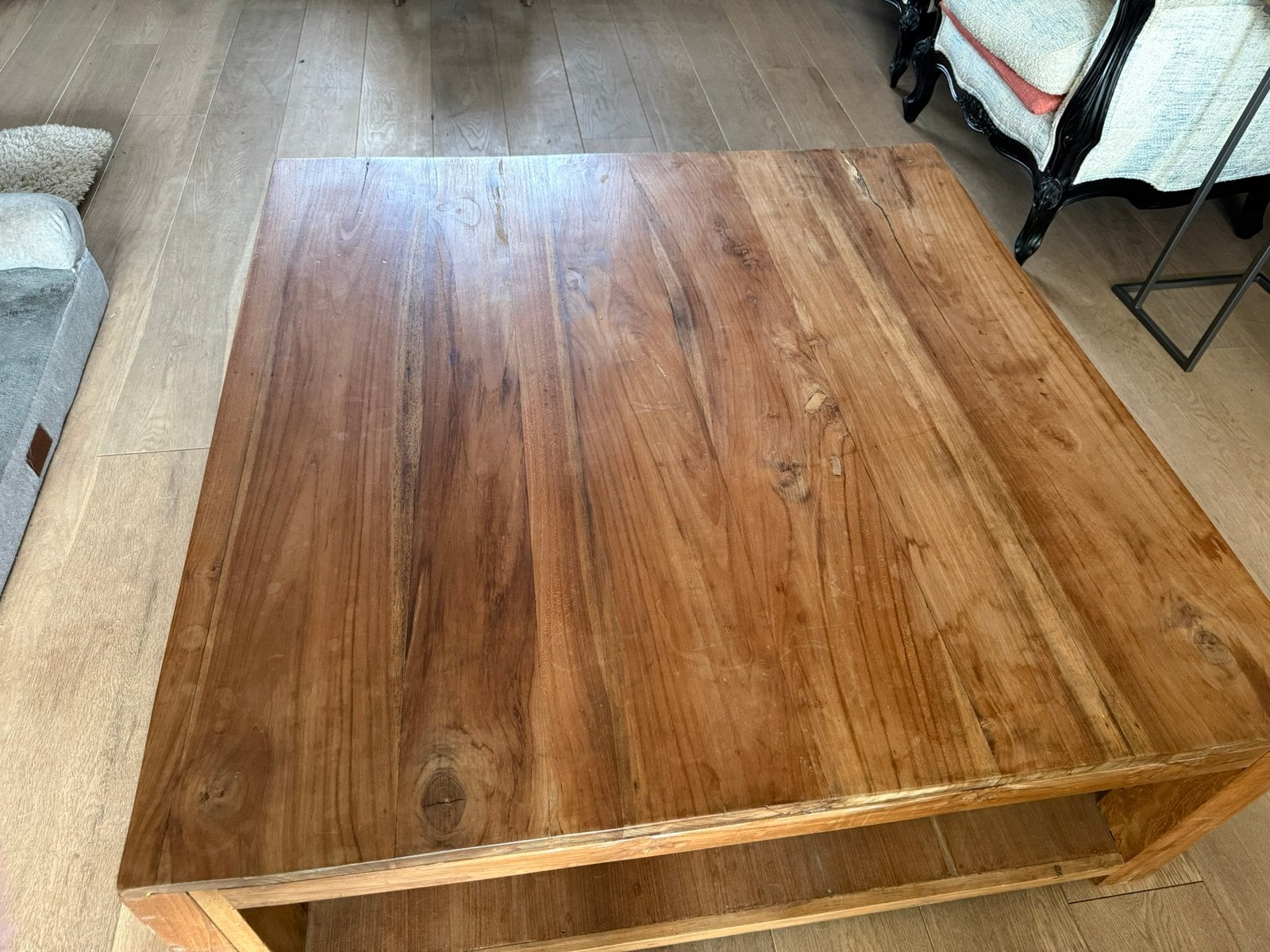 Vierkanten Teak Salontafel, Ophalen, Gebruikt, Landelijk, 5 – 50