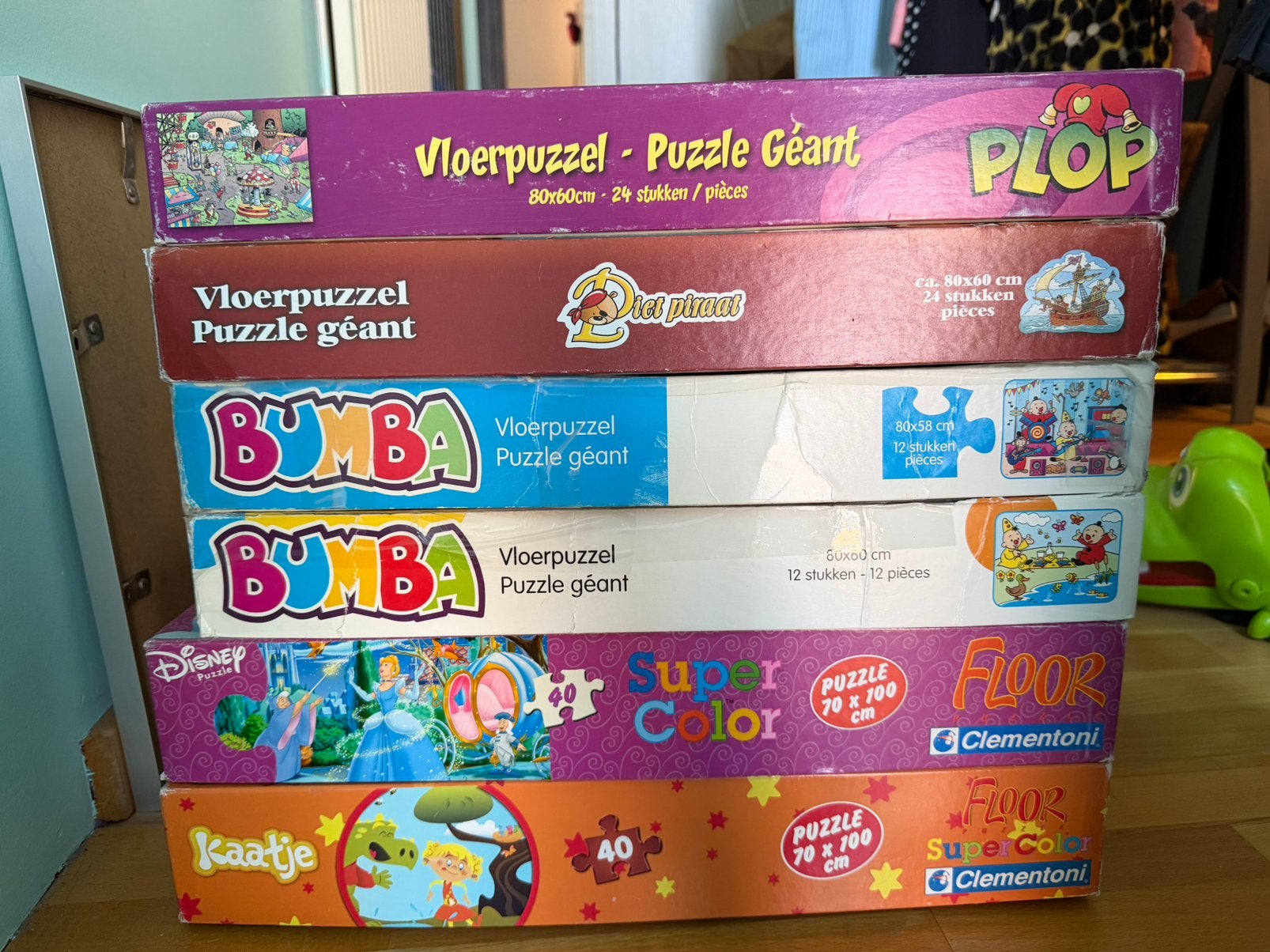 6 grote vloerpuzzels, Ophalen, Gebruikt