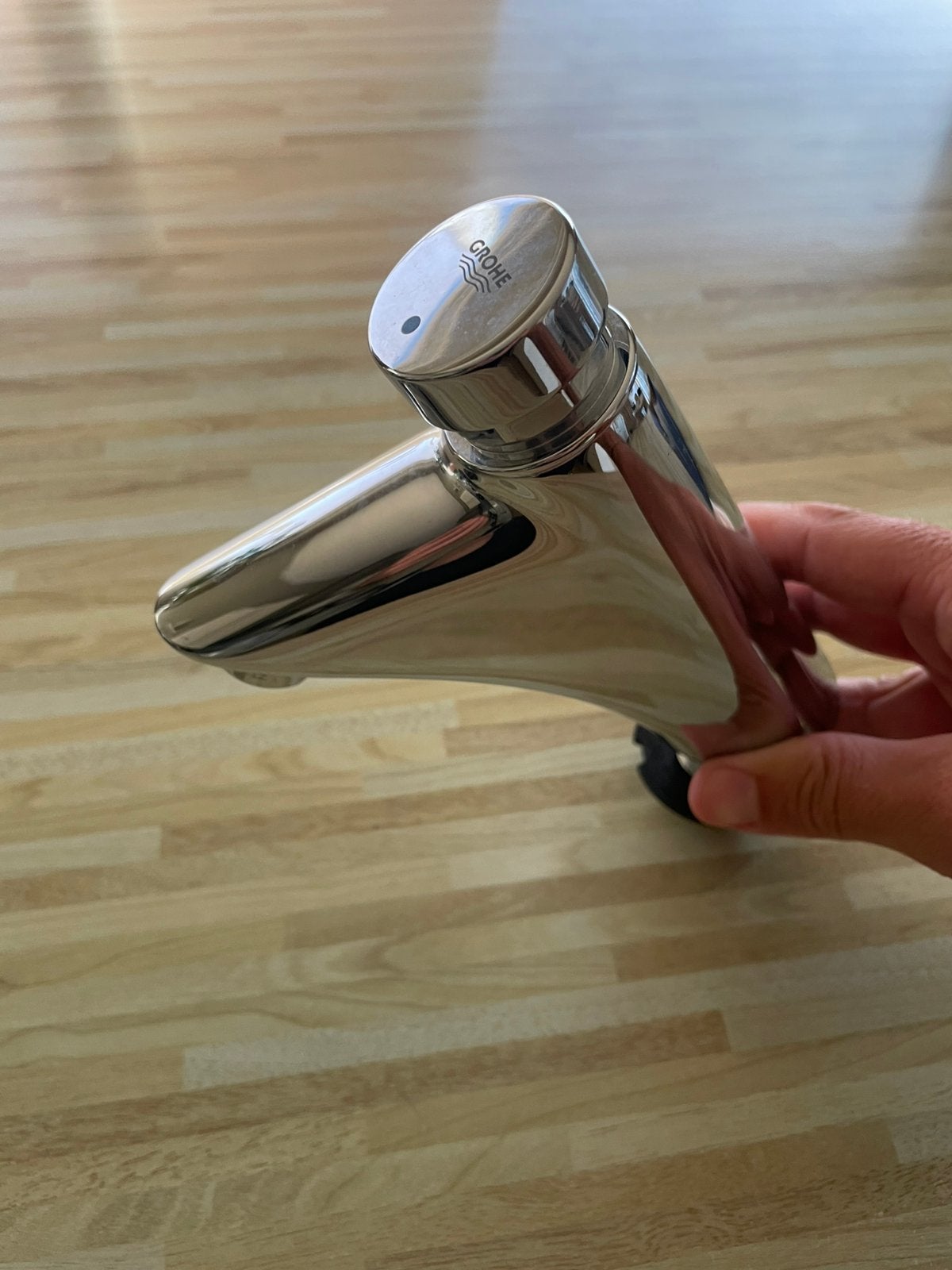 Robinet grohé avec bouton poussoir, Enlèvement, Neuf, Inox, Robinet