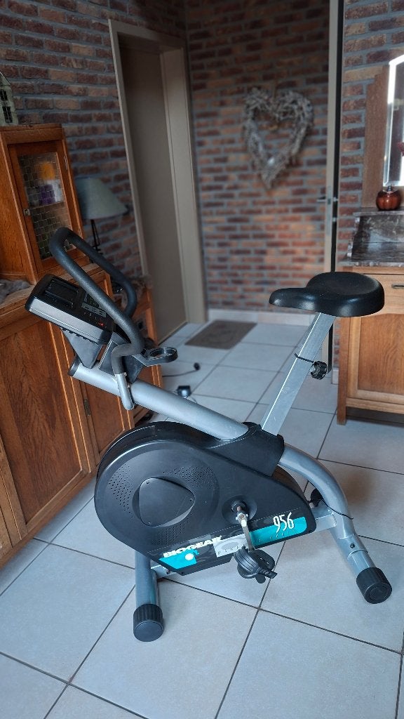 Hometrainer magnetische weerstand fiets + computer, Enlèvement, Utilisé, Métal, Vélo d'appartement