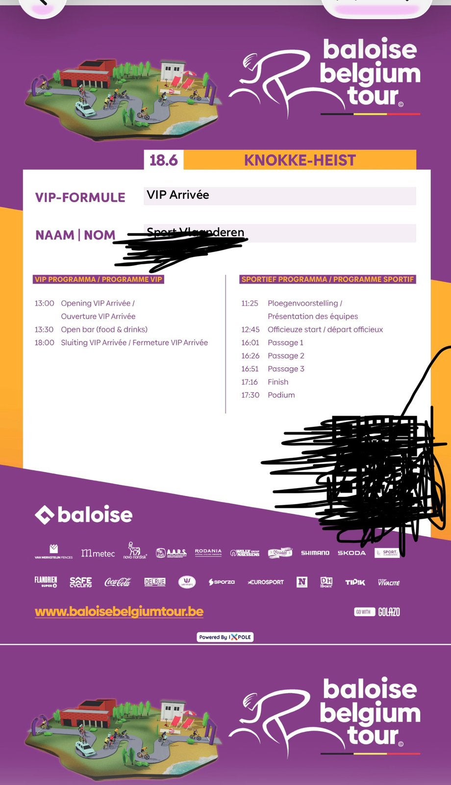 Vip Ticket Baloise Tour knokke