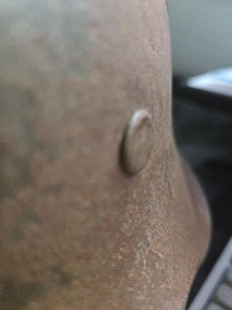 Duitse M42 Stahlhelm – WO2 – onaangeroerd – verzamelobject, Verzamelen, Ophalen, Landmacht, Helm of Baret