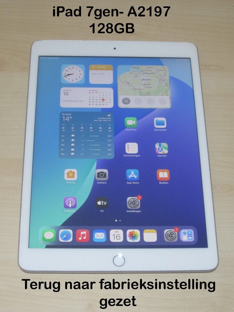 iPad 7Gen 128GB, Computers en Software, Gebruikt, Apple iPad, Wit, Ophalen of Verzenden