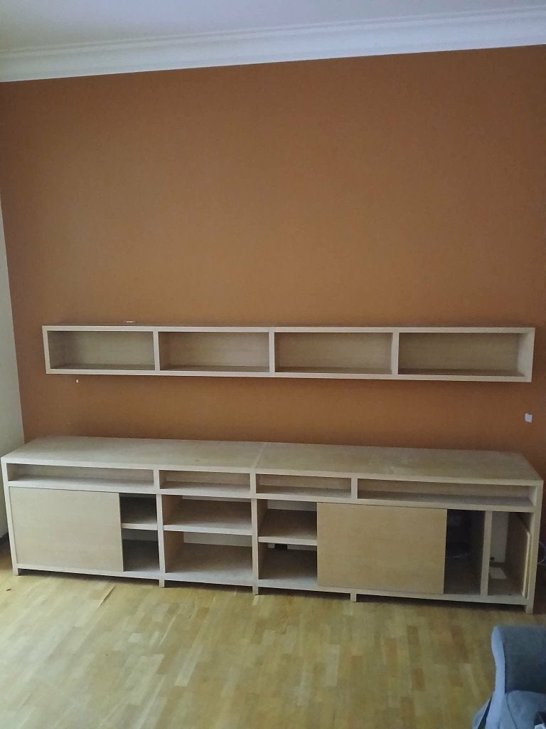 Grand meuble de salon en plaqué chêne, Maison & Meubles, 25 à 50 cm, 200 cm ou plus, Moins de 100 cm, Enlèvement