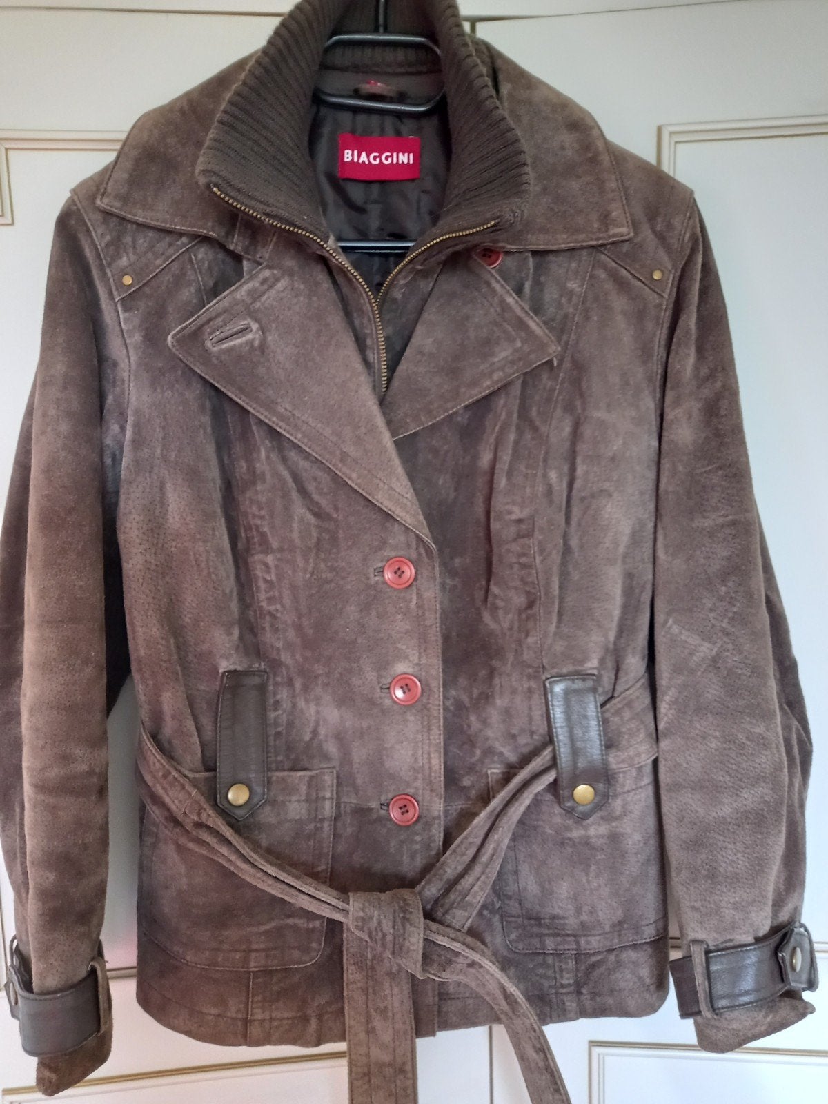 veste femme en nubuck, impeccable., Kleding | Dames, Jassen | Winter, Ophalen of Verzenden, Zo goed als nieuw, Bruin