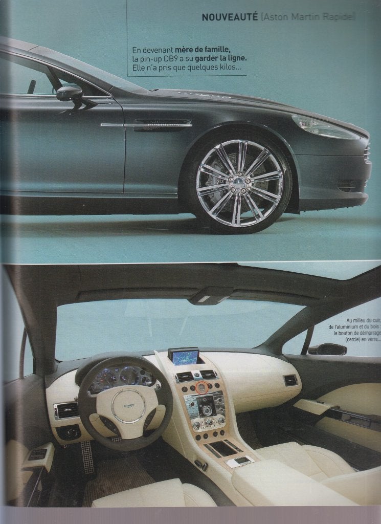 Aston Martin Rapide voiture de collection, Verzenden, Gelezen