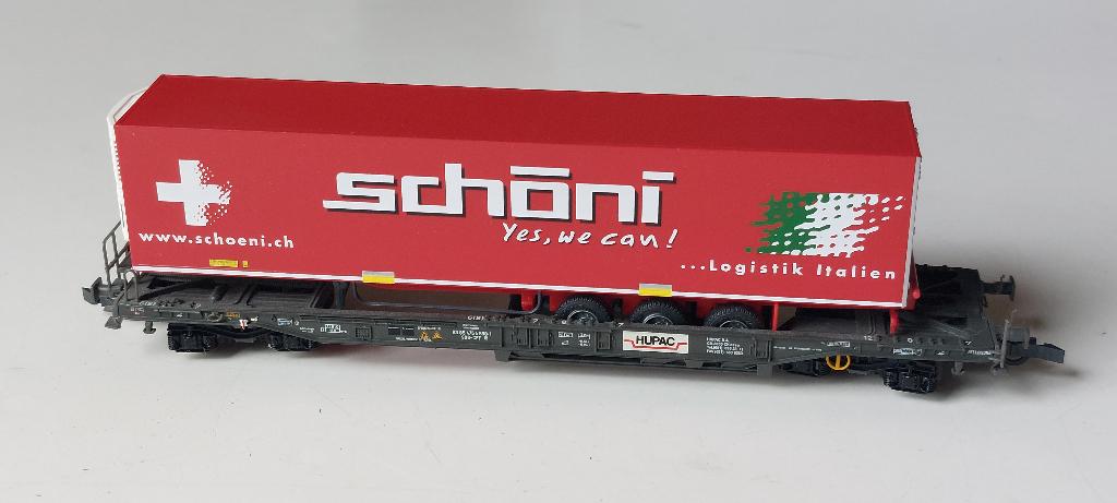 ROCO WAGENZAK+TRAILER* SCHONI*HO*DC v2 VAN DE SNCB/NMBS, Gebruikt, Gelijkstroom, Verzenden, Wagon