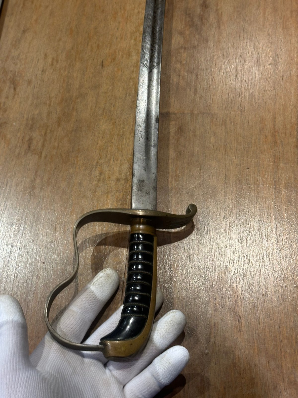 Originele Duitse officierssabel Solingen gegraveerd, Ophalen of Verzenden