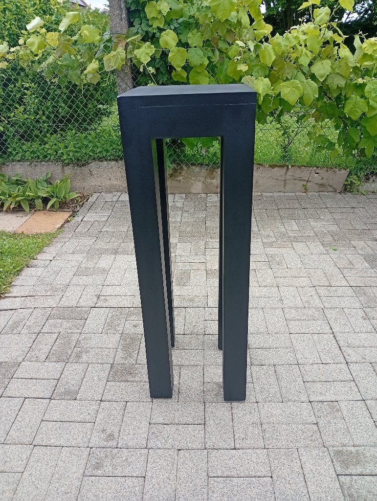 Grande Sellette  en Bois Massif Noir Mat -, Enlèvement
