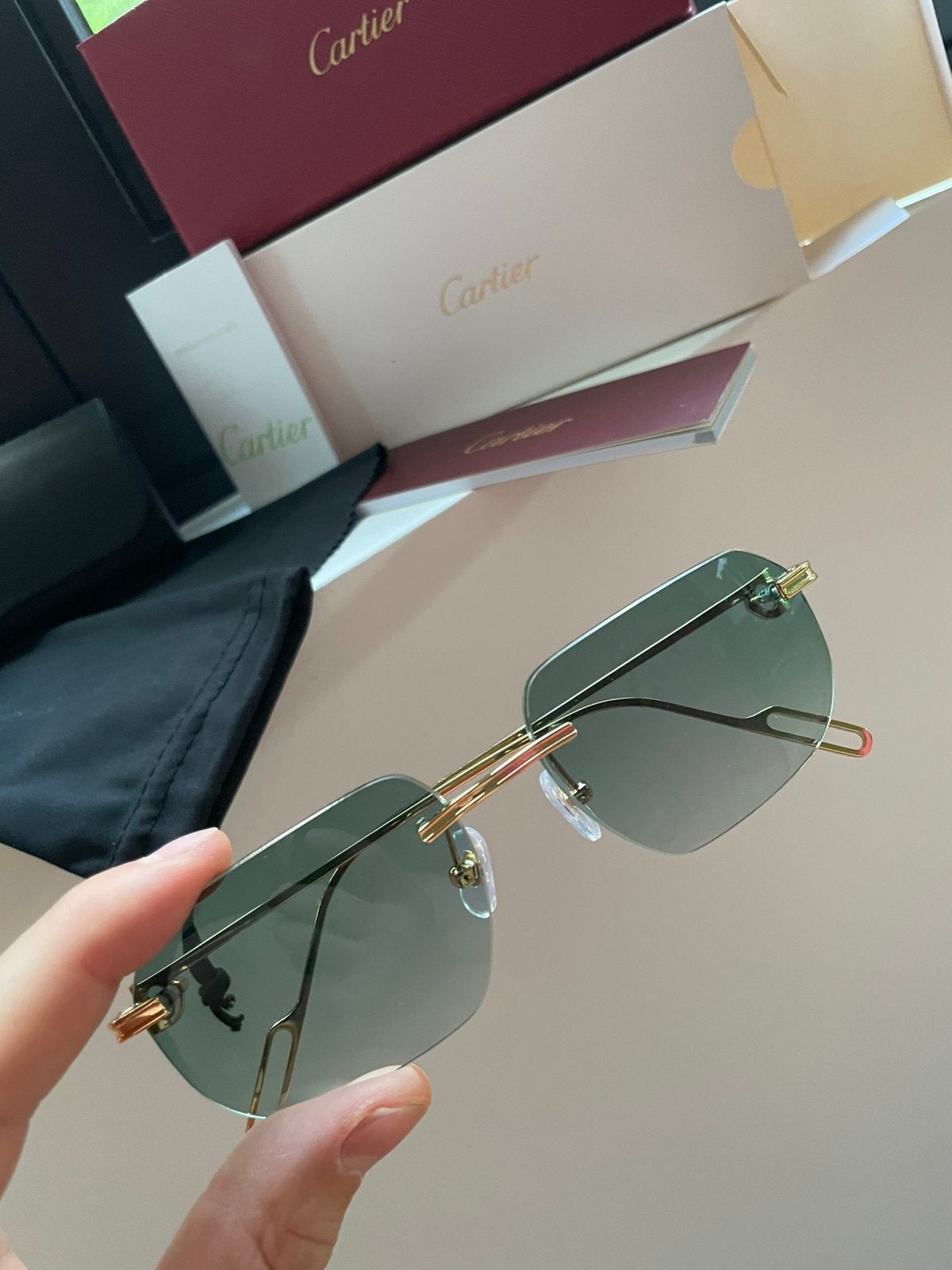 Nouvel lunettes Cartier verres émeraude 1250eu avec facture, Enlèvement ou Envoi, Neuf, Lunettes