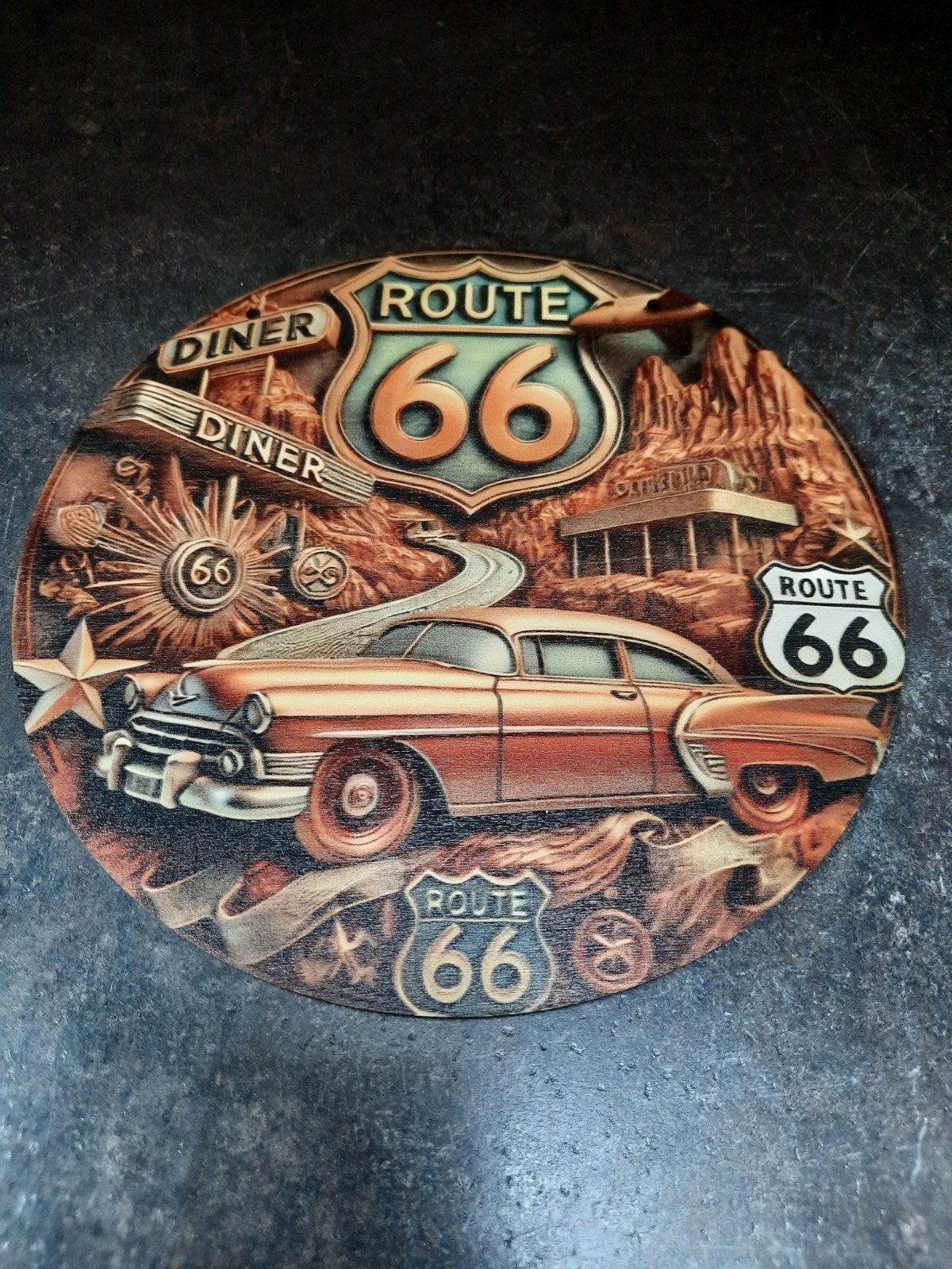 panneau d'affichage Route 66, Enlèvement ou Envoi, Panneau publicitaire