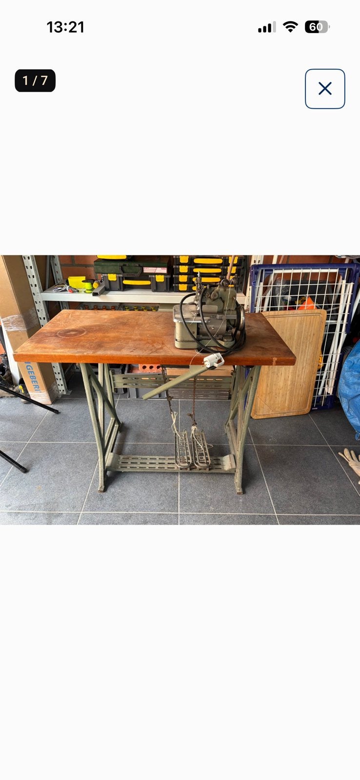 Overlock naaimachine Viriginio Rimoldi., Enlèvement