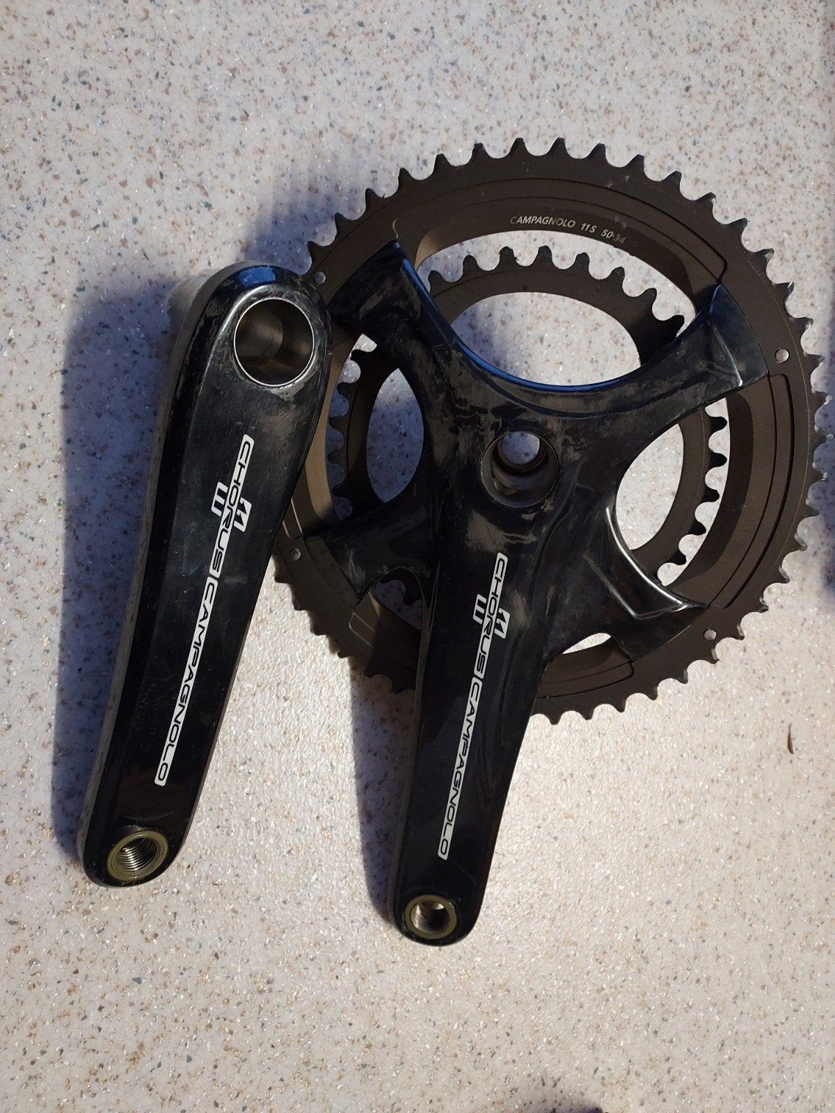 Campagnolo Chorus 11s 50-34 compact L175, Fietsen en Brommers, Crankstel of Pedalen, Campagnolo, Ophalen of Verzenden, Zo goed als nieuw