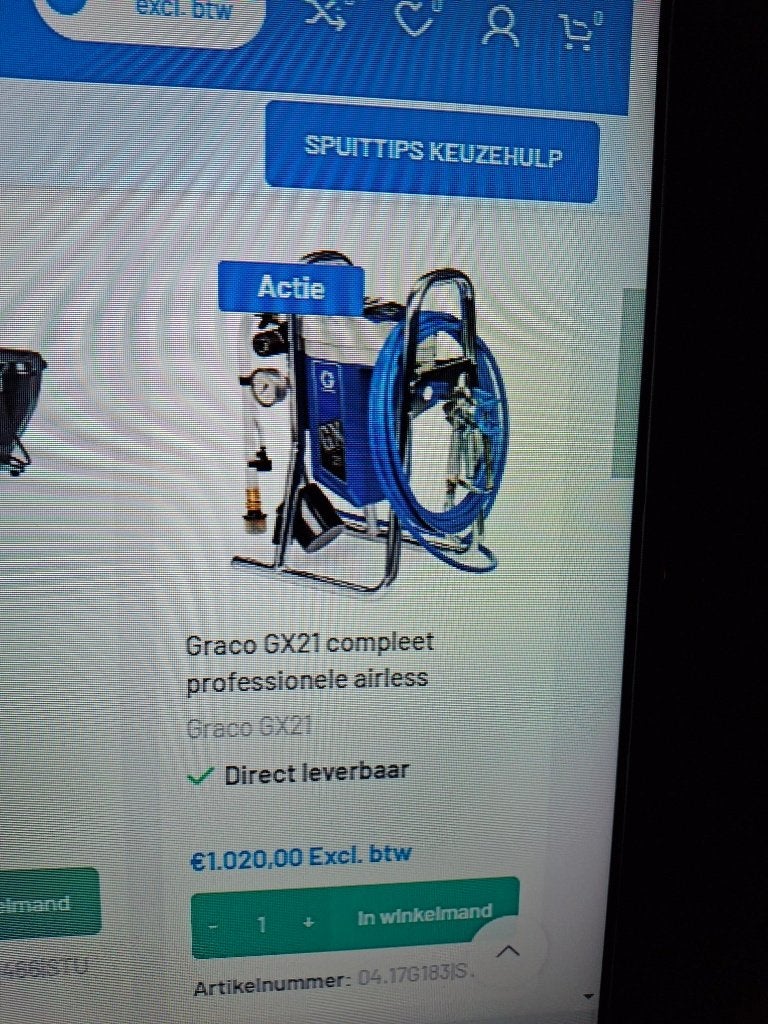 Graco GX 21, Bricolage & Construction, Matériel de peinture, Comme neuf, Pulvérisateur de peinture ou Pompe à peinture, Enlèvement