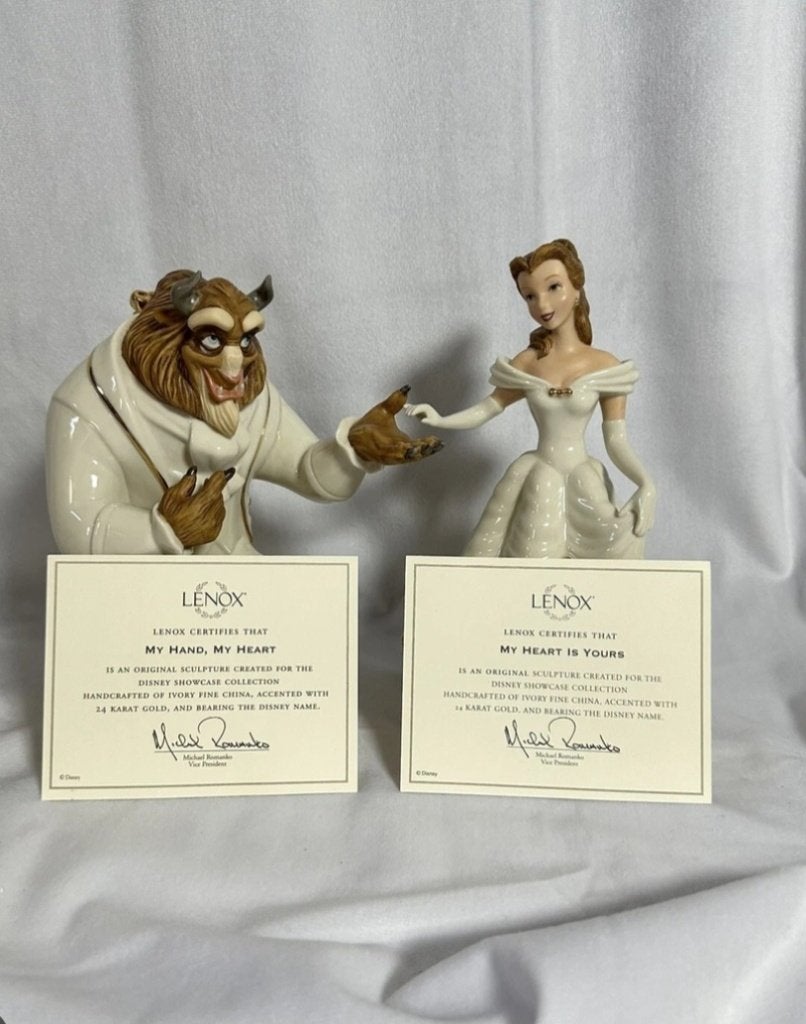 Beauty and the beast limited editie wit goud lenox collectie, Verzamelen, Ophalen, Assepoester of Belle, Nieuw, Beeldje of Figuurtje