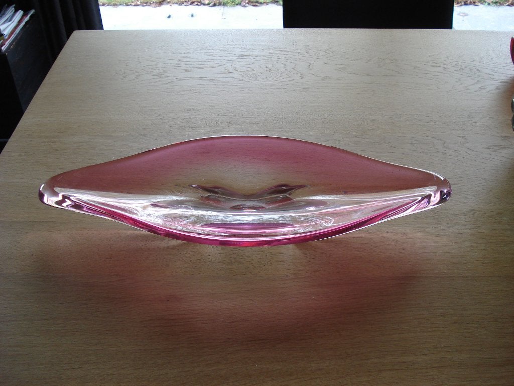 Schaal, Val Saint Lambert, afm. 53cm x 20cm, Antiek en Kunst, Ophalen
