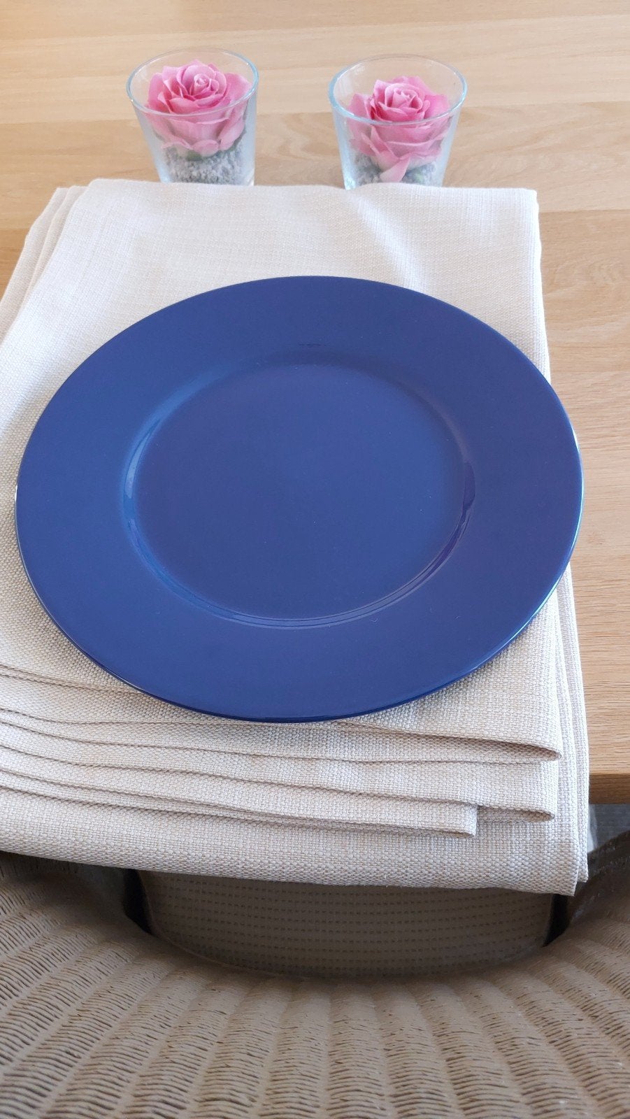Set 10 grote borden Luneville, Huis en Inrichting, Keuken | Tupperware, Ophalen, Zo goed als nieuw, Blauw