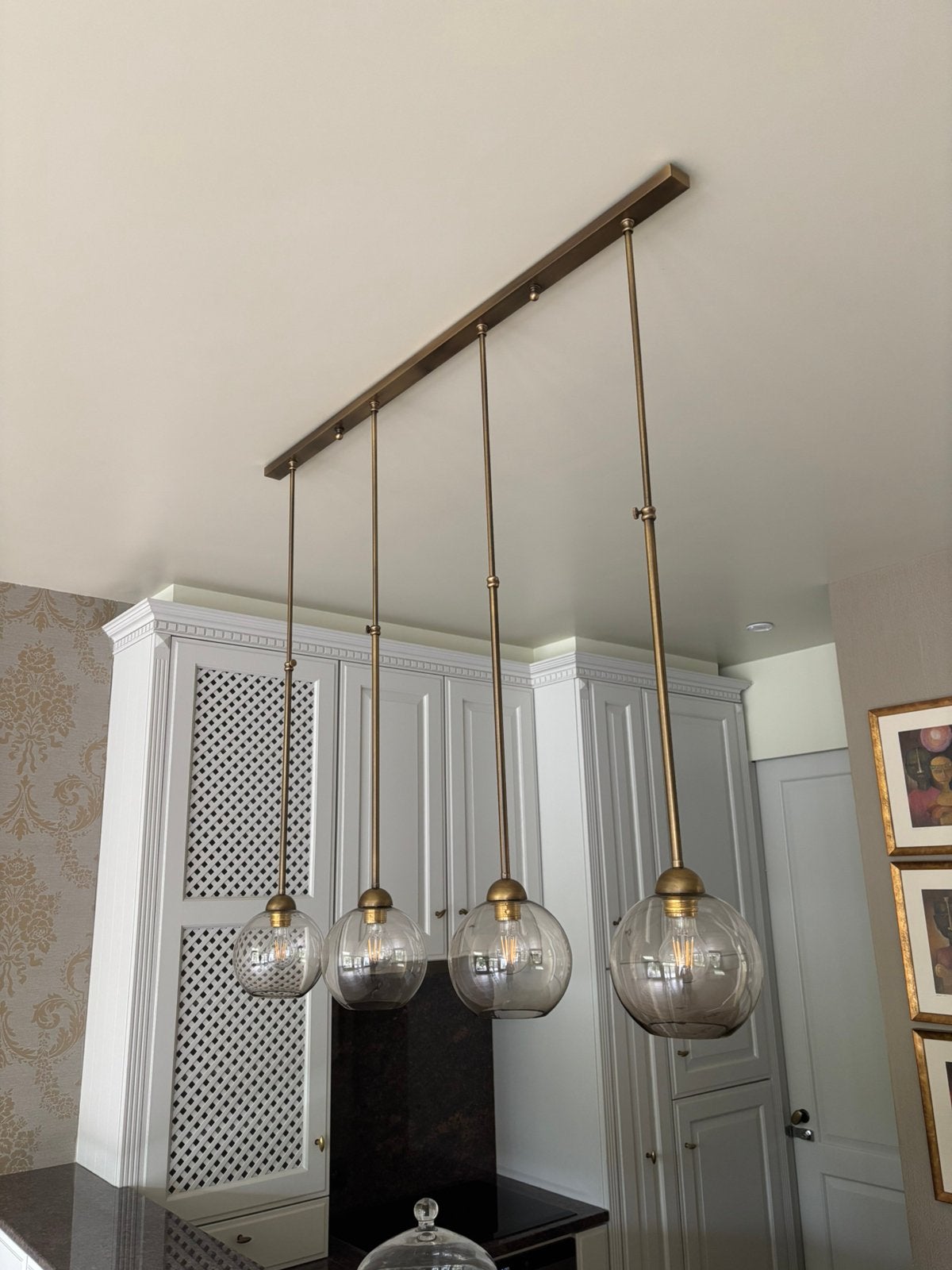 Lampe suspendue à 4 lumières, Comme neuf, Landelijk, Enlèvement, E27 (grand)