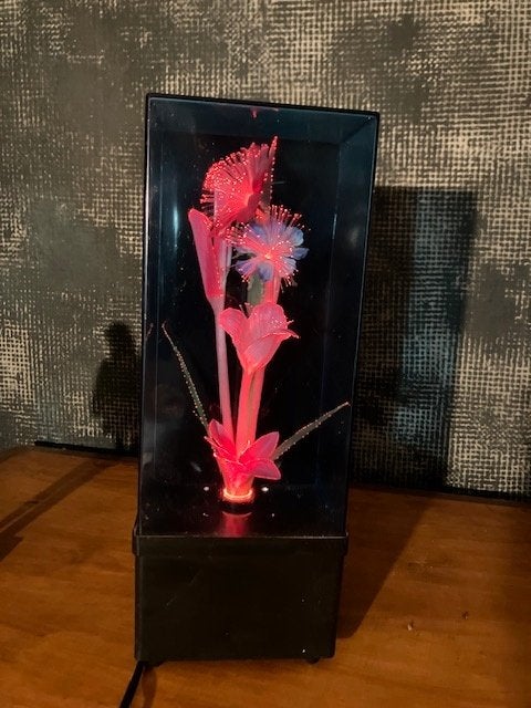 KITSCH LAMP MET WISSELEND LICHT., Ophalen of Verzenden