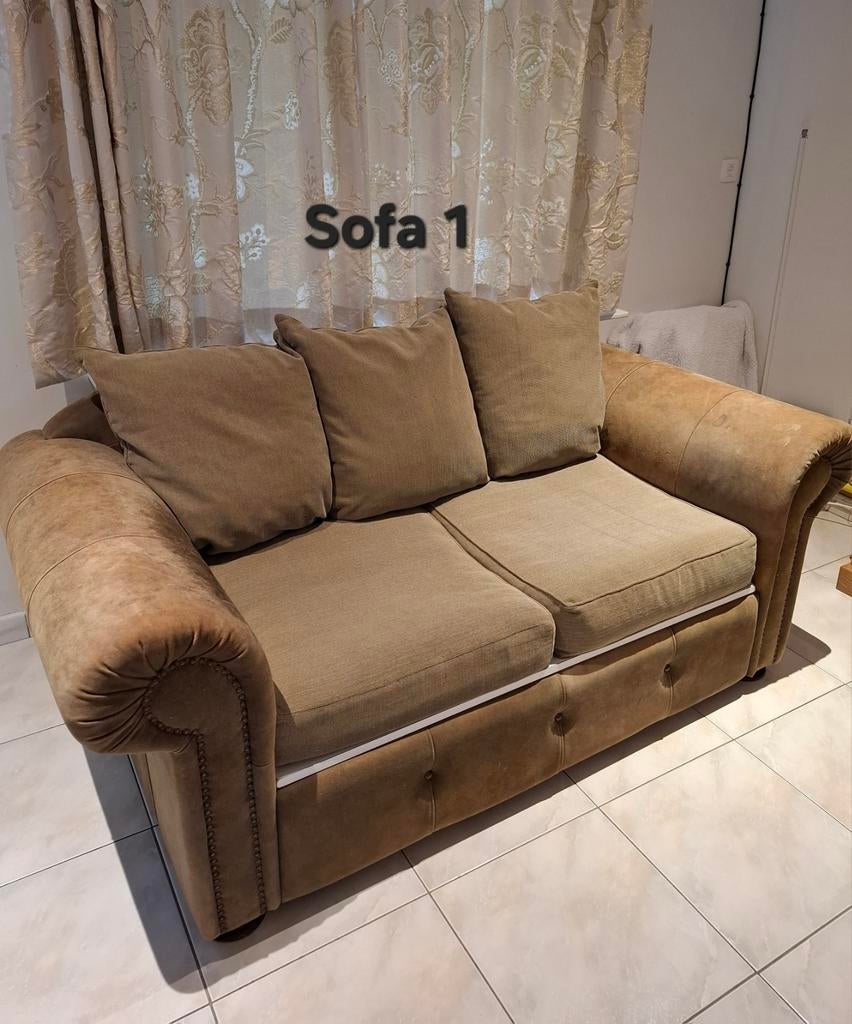 Sofa, Maison & Meubles, Canapés | Sofas & Chaises Longues, Enlèvement, Utilisé, Deux personnes, Autres matériaux