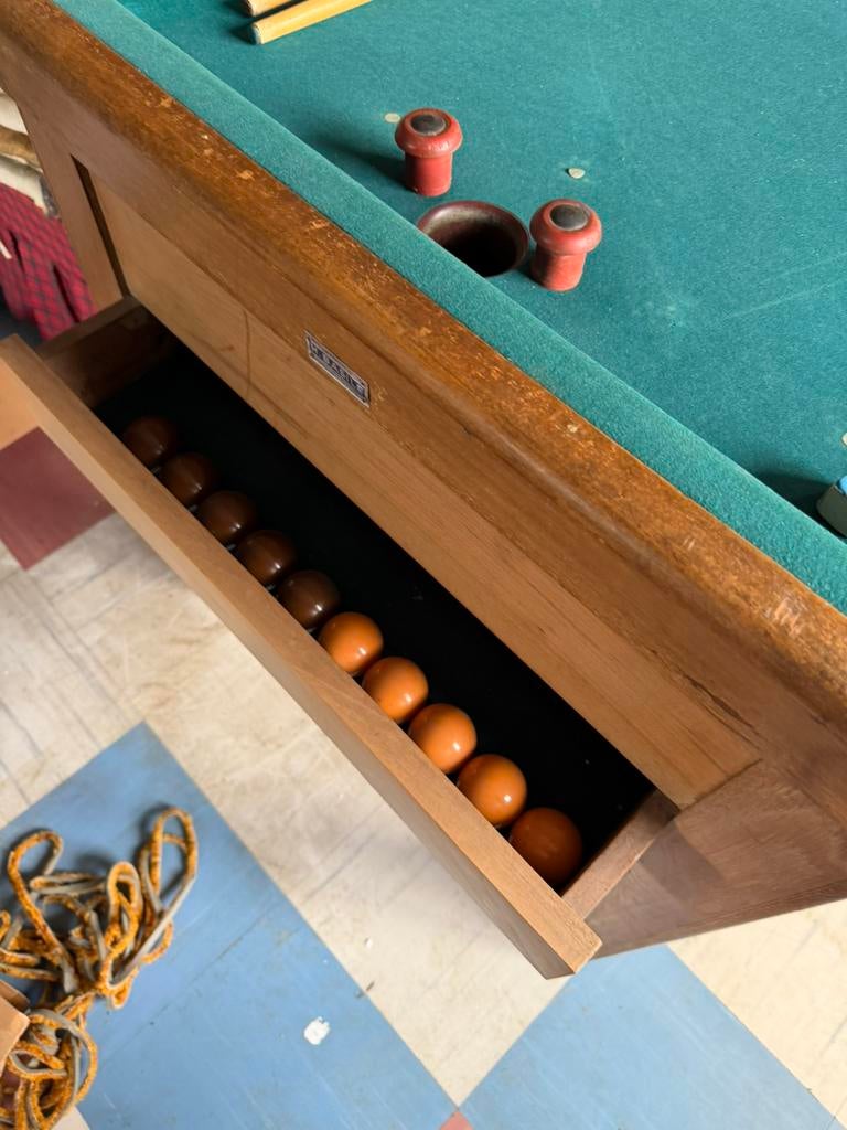 Billard Nicolas ancien H. Basile Bruxelles complet, H. Basile, Enlèvement, Utilisé, Autres types