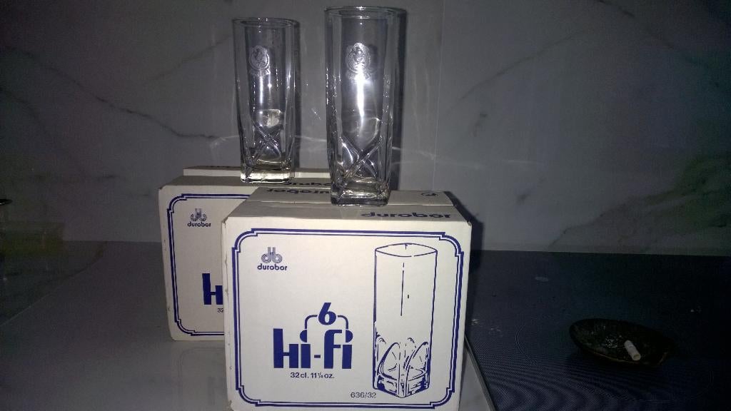 Nieuw  : Durobor  vierkante glazen, Huis en Inrichting, Keuken | Servies, Ophalen of Verzenden, Nieuw, Glas, Glas of Glazen
