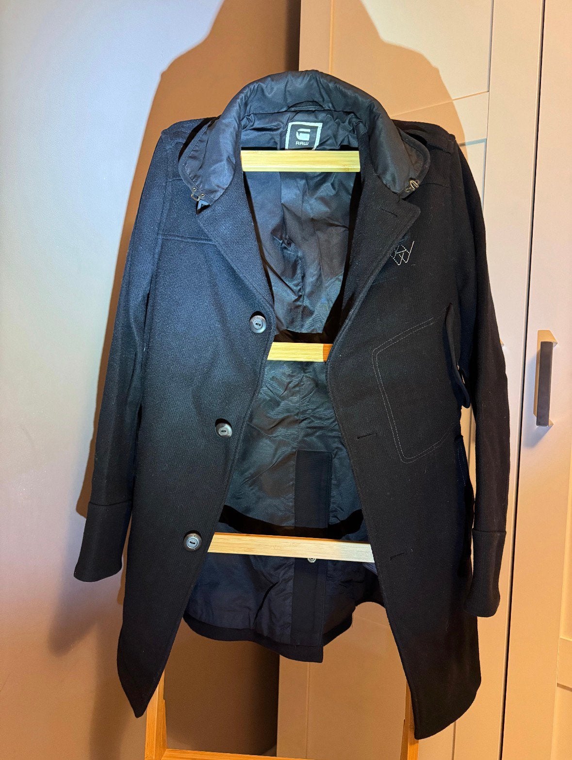 G-Star Raw Trench, Ophalen of Verzenden, Zo goed als nieuw, Maat 48/50 (M), Zwart