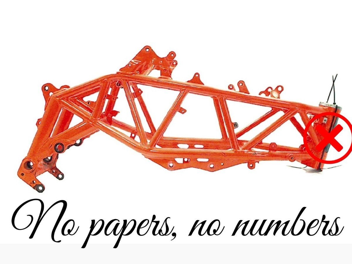 FRAME NO PAPERS KTM 690 SMC R 2023 (01-2023/-), Dhr. S. di Majo, Gebruikt, Info@cama-motorparts.nl, P.J. Troelstraweg 8 8
3144 CX  MAASSLUIS, NL