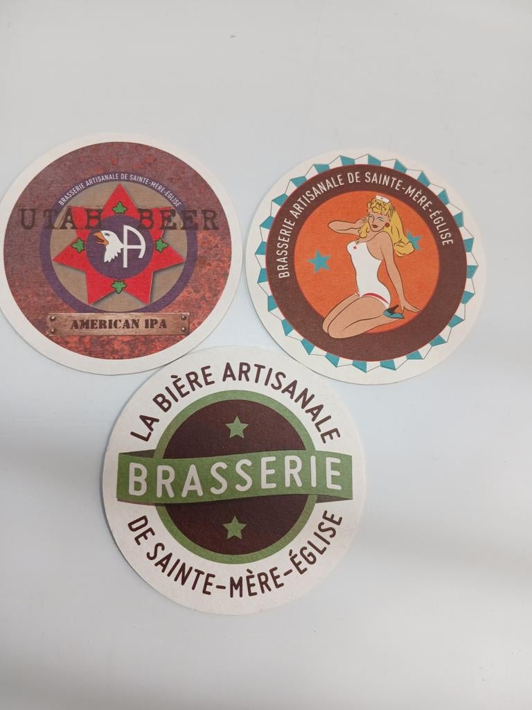 3 sous-bocks brasserie de Sainte-mère-l eglise neufs, Enlèvement ou Envoi